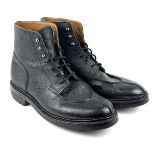 Grenson Grover Goodyear Welt Black Leather Split Toe Boots Mens 10G EXCELLENT